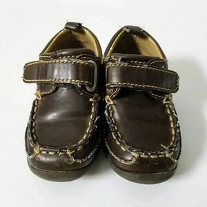 GAP Loafers Shoes Toddler Boys 5 Brown Hook & Loop